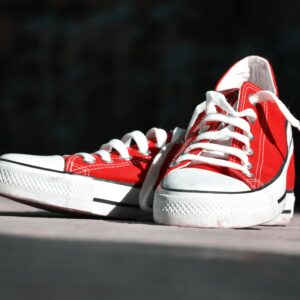 Nike running shoes black red